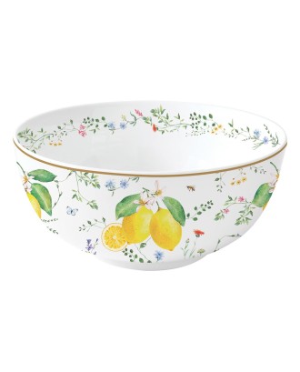Bol din portelan, 23 cm, Fleurs Citrons - SIMONA'S COOKSHOP